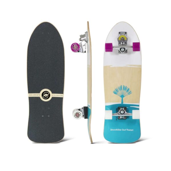 Surfskate Smoothstar Modelo Johanne Defay - 32.5″ (Teal & White)