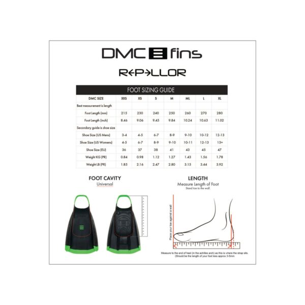 Aleta DMC Fins Repellor Green Black