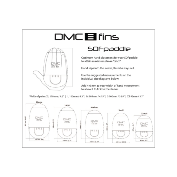 Sof Paddle DMC Charcoal Paleta de Mano para Natación