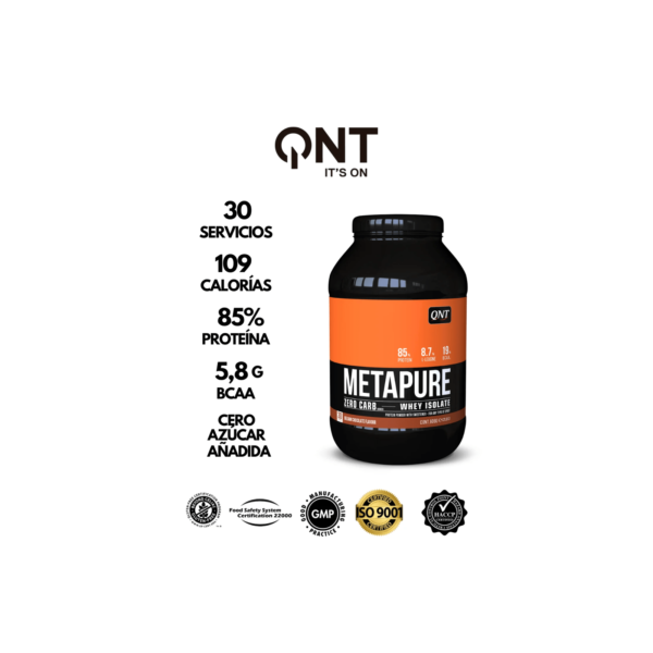 Metapure Whey Protein Isolate Zero Carb 2 kg QNT