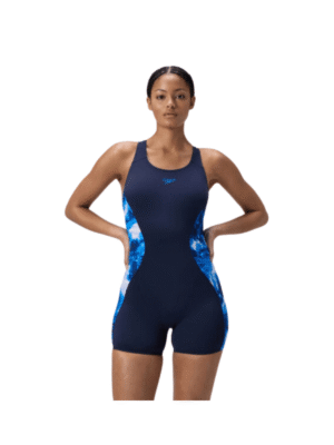 Traje De Baño Para Natación De Mujer Speedo Legsuit Digita Printed Azul