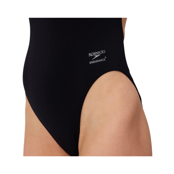 Traje De Baño De Natación Para Mujer Speedo Solid Leaderback Negro