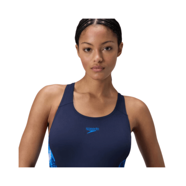 Traje De Baño Para Natación De Mujer Speedo Legsuit Digita Printed Azul