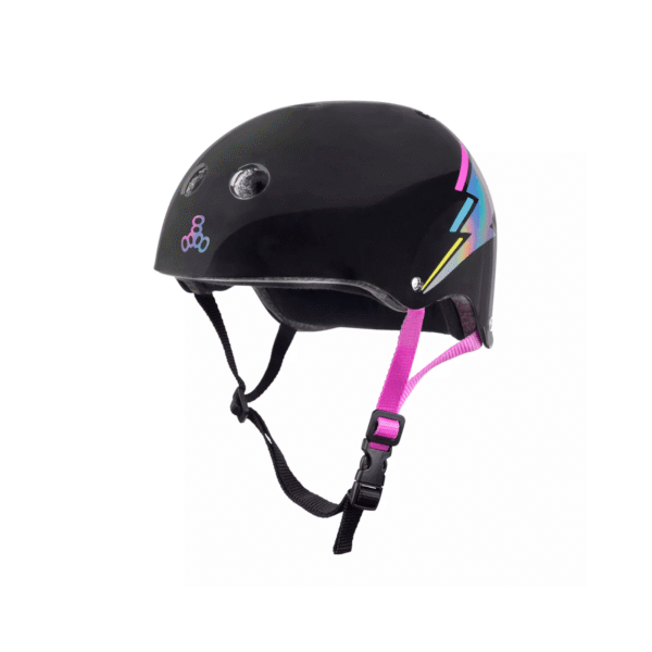 Casco Para Skate Black Hologram - XS/S
