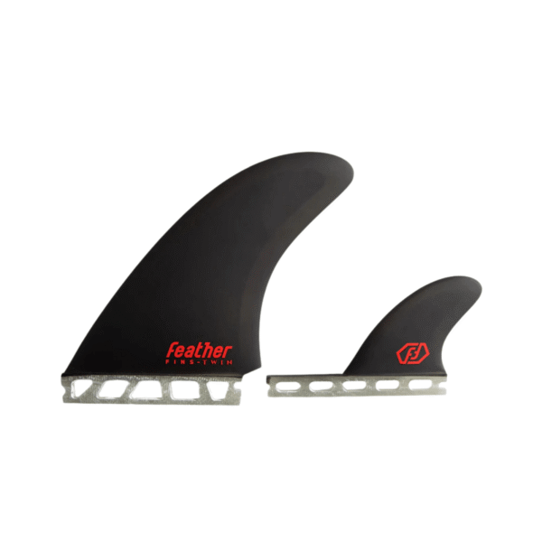 Quillas Twin Fin Black Akila 2+1 - Feather Fins