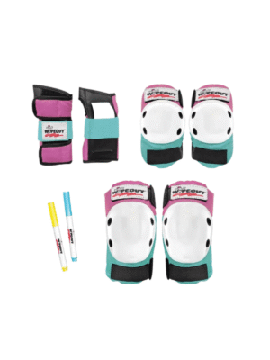 Kit De Protección Wipeout 3 Pack Kids Pink Teal