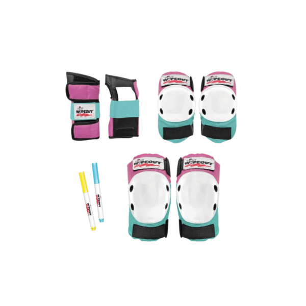 Kit De Protección Wipeout 3 Pack Kids Pink Teal