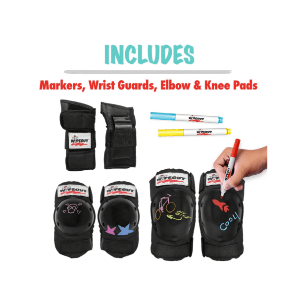 Kit De Protección Wipeout 3 Pack Kids Black